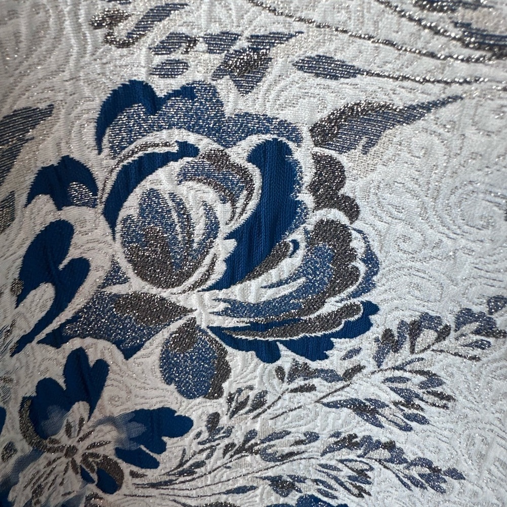 NWT Dress the‎ Population white/blue floral dress sheer insert size small - Picture 3 of 12